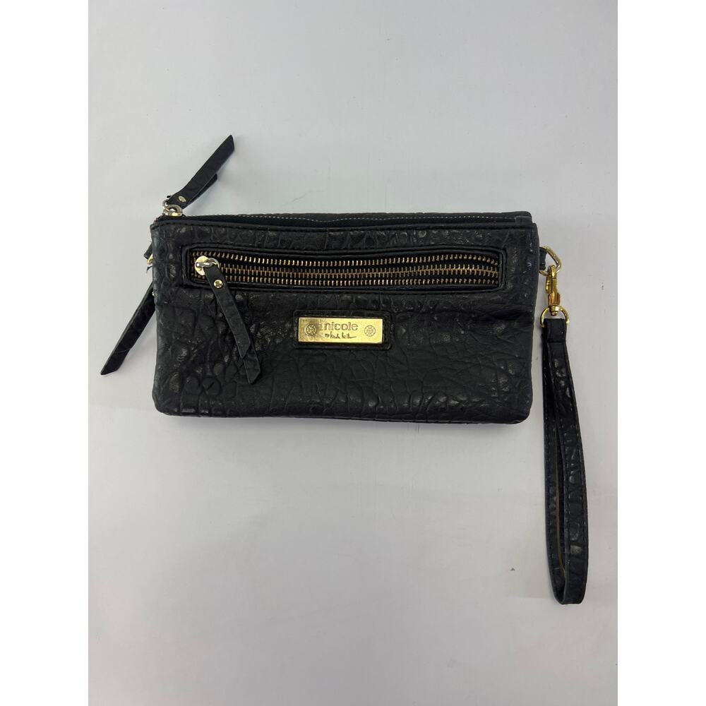Nicole Miller Wristlet Multi-pocket croc style